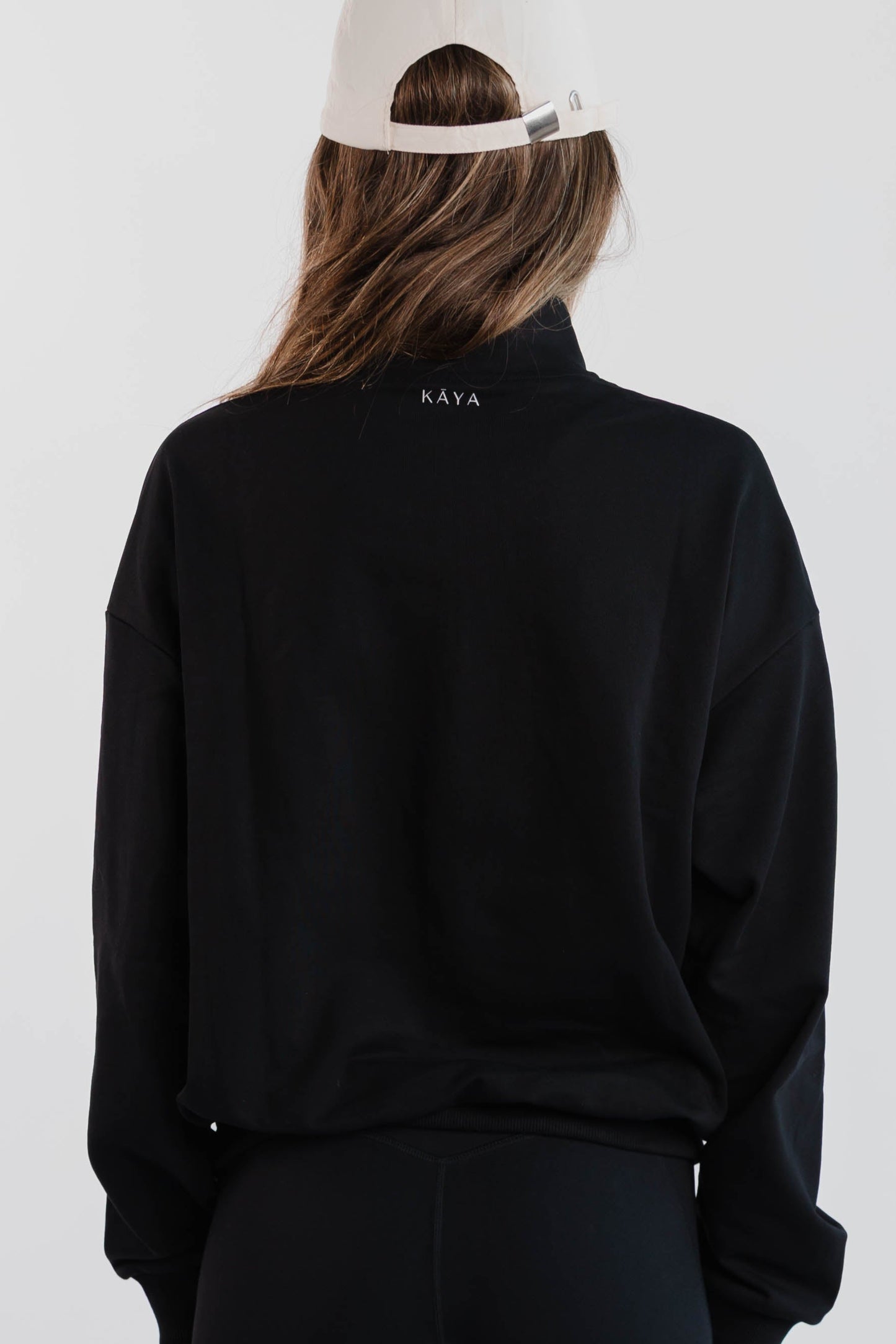 Off Duty Zip Pullover-Black