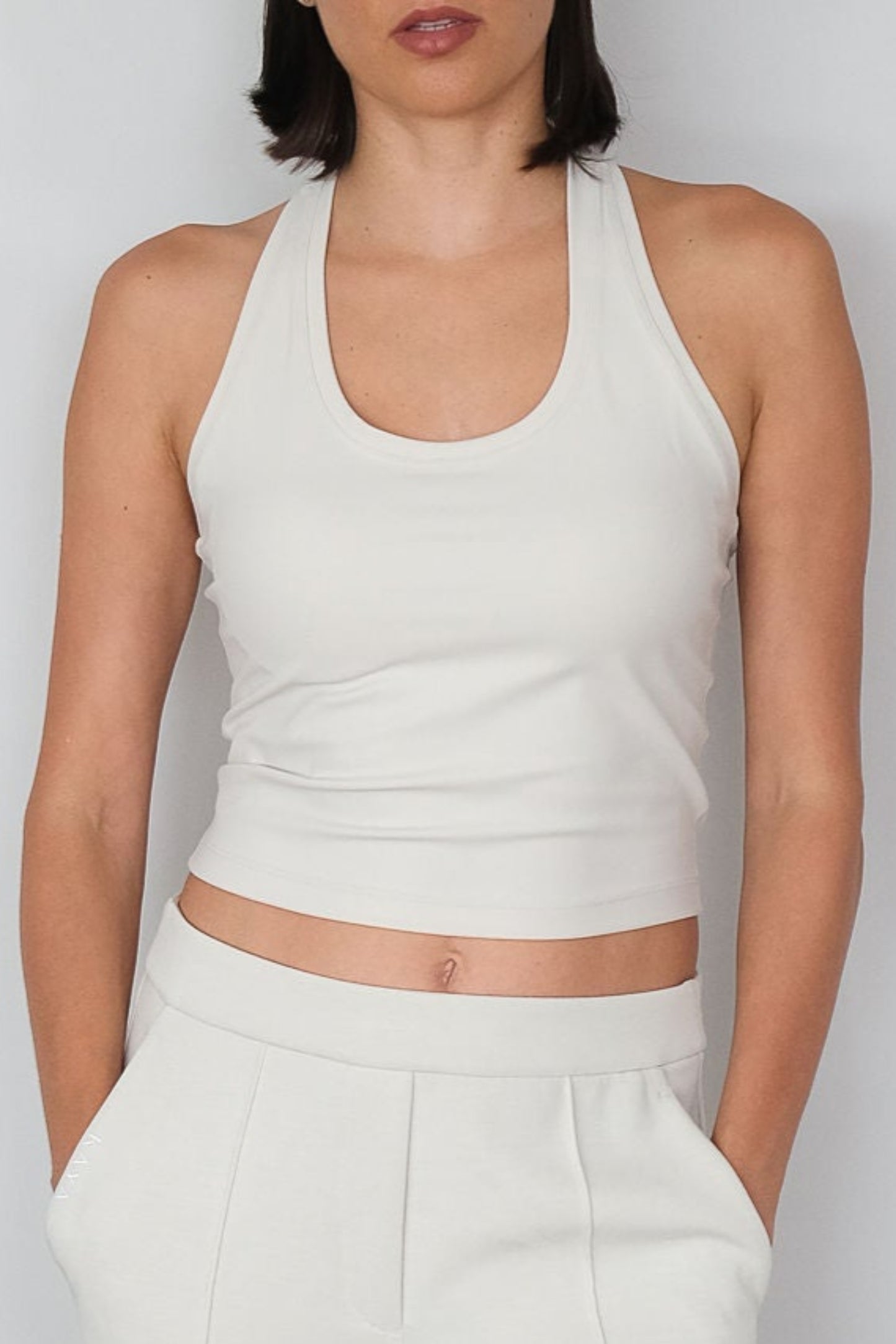 Cropped Racerback Tank