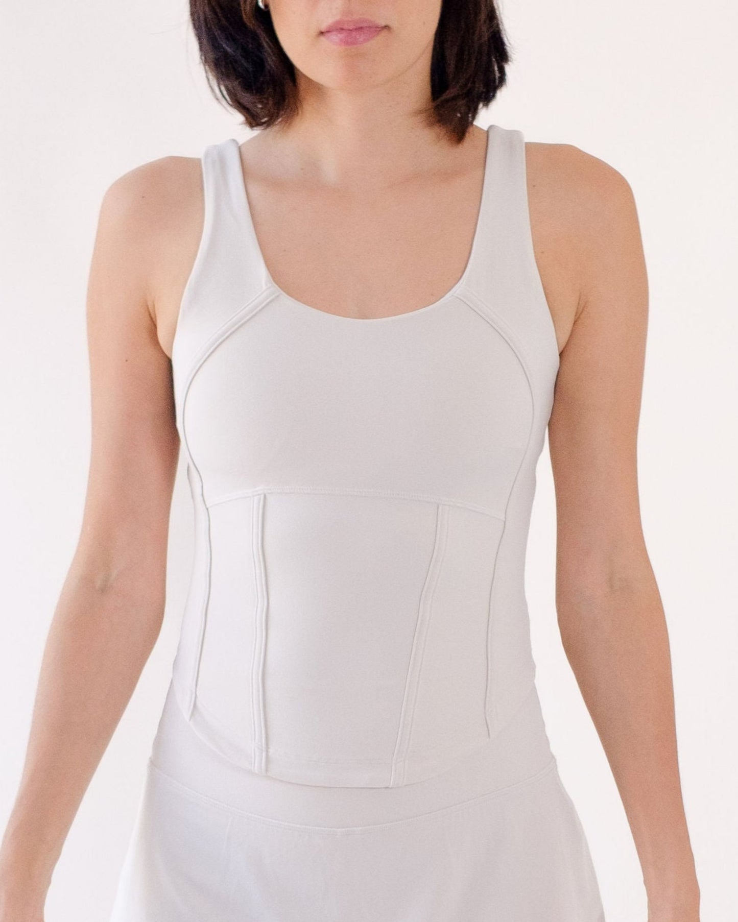 Corset Tank - Bone White