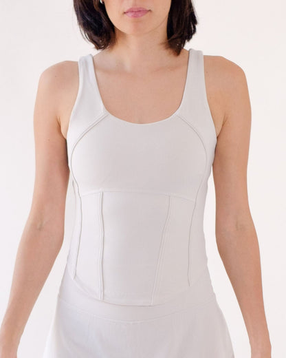 Corset Tank - Bone White