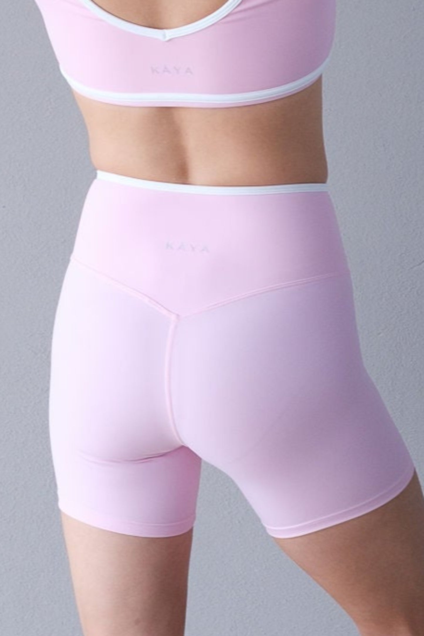 V Waist Two Tone Biker Short