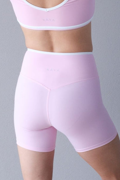 V Waist Two Tone Biker Short