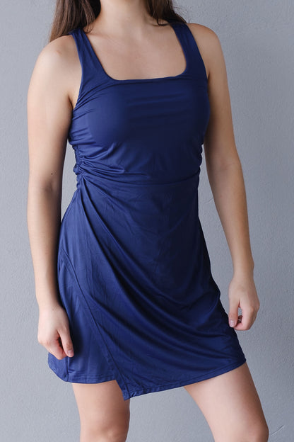 Martina Court Dress - Navy Blue
