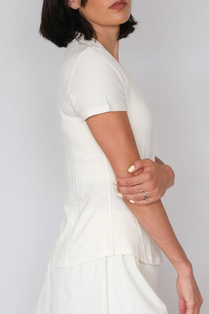 V Neck Cotton Spandex Shirt